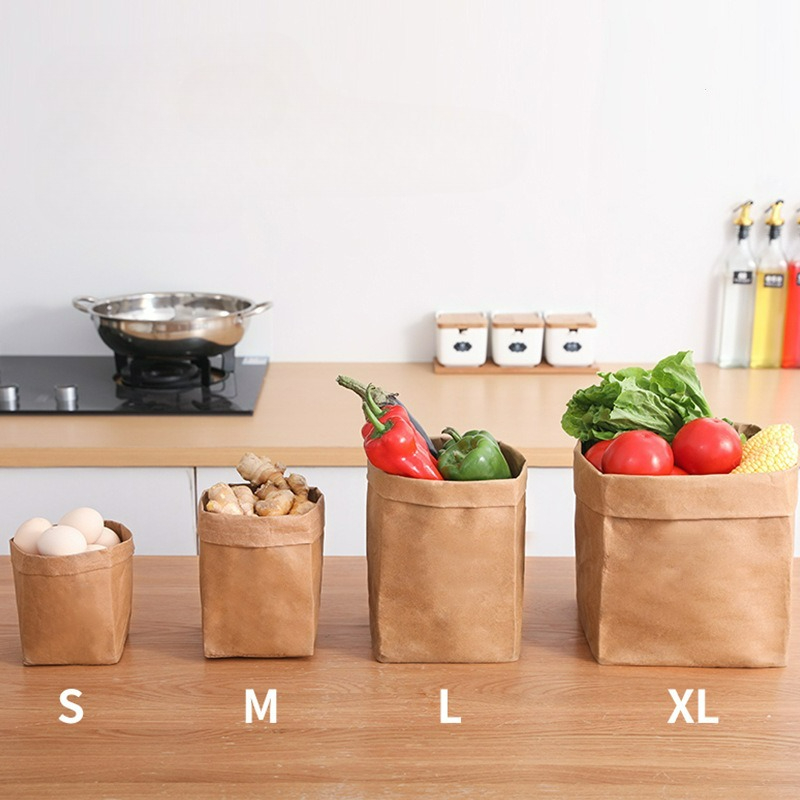 Food Storage Plant - Kraft Kağıt Çanta Yıkanabilir Kağıt Saklama