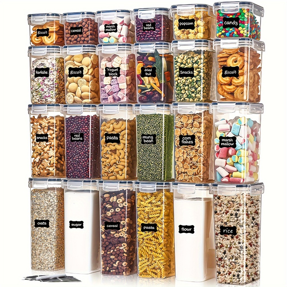 Food Storage Pantry - 24 adet gıda saklama kapları 12