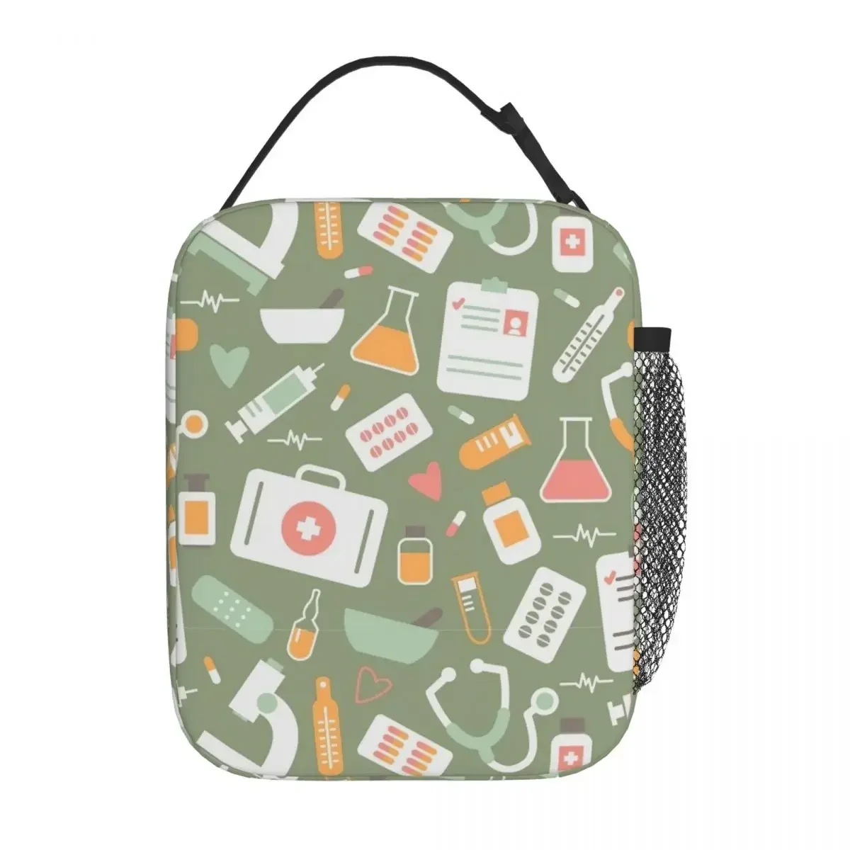 Food Storage Zipper - Hemşire Sağlık Hizmetleri Desenli Yalıtımlı Öğle