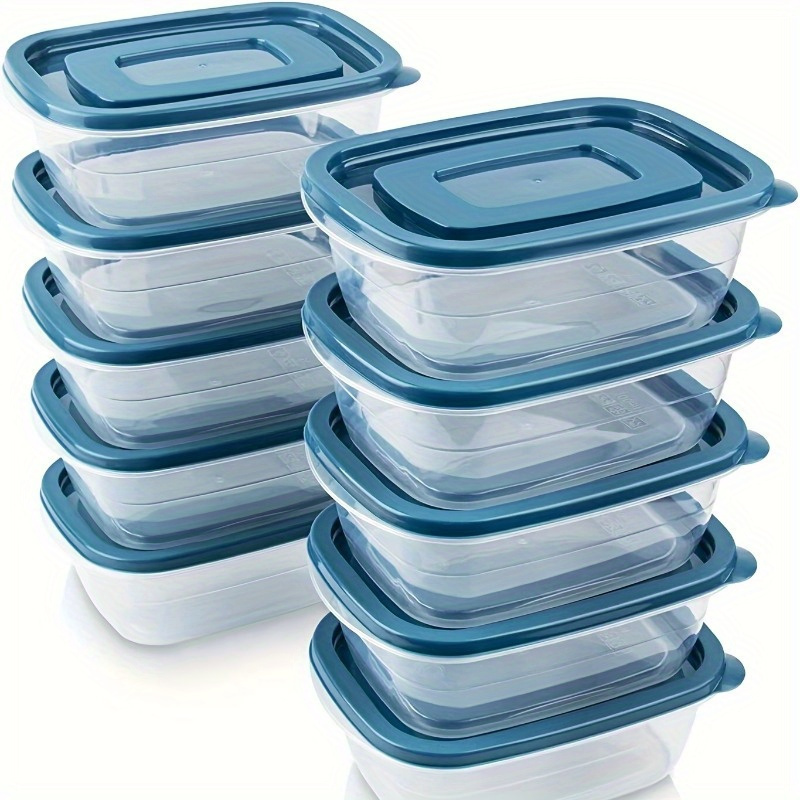 Food Storage Containers Set - 6'lı Şeffaf İstiflenebilir Plastik Gıda Saklama