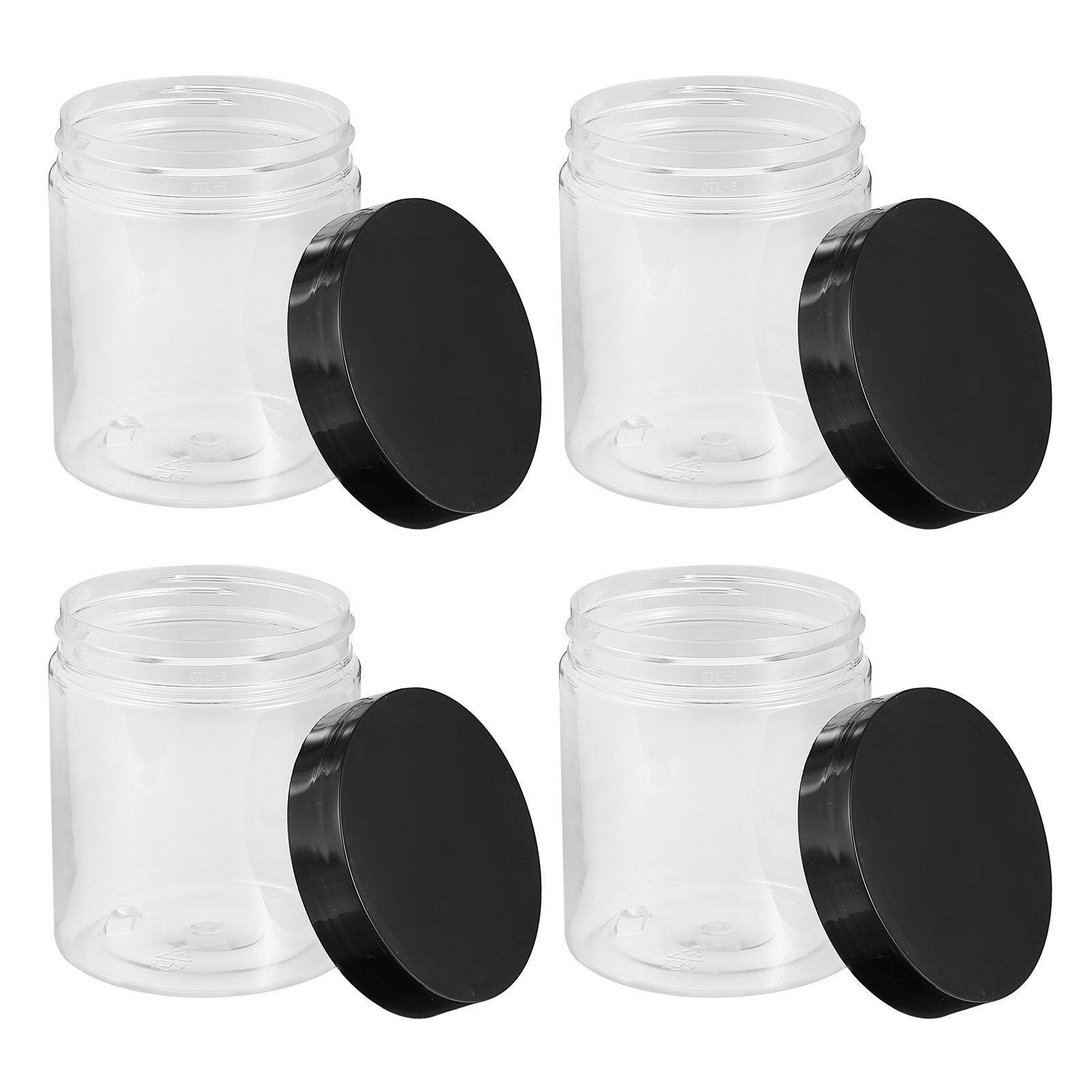 Food Storage And Container - 12 Adet Şeffaf Plastik Saklama Kavanozu