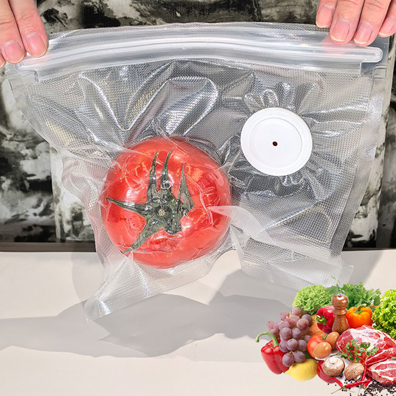 Food Storage Zipper - Geliştirilmiş Versiyon vakumlu gıda saklama poşeti
