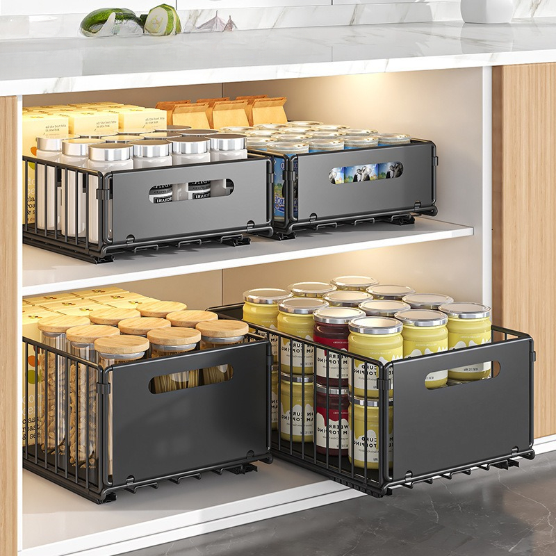Food Storage Without Pantry - Mutfak Dolabı Çekmeceli Depolama Sepeti, Baharat