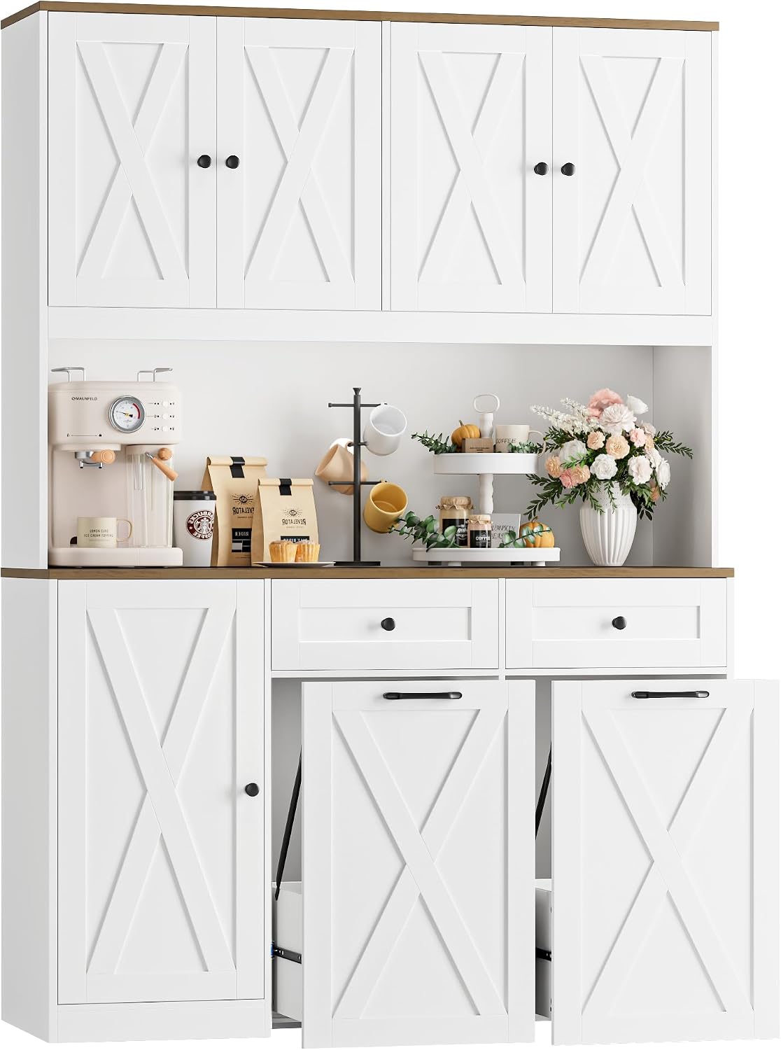 Food Storage Without Pantry - Mutfak Kiler Dolabı Ahşap Ayaklı Uzun