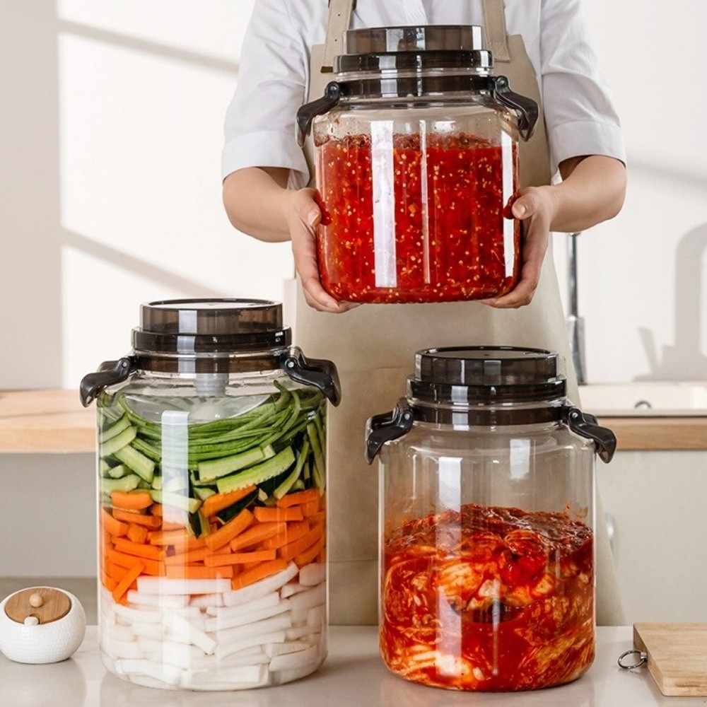Food Storage Containers Xl - Büyük Kapasiteli Turşu Kavanozları Kapaklı Gıda