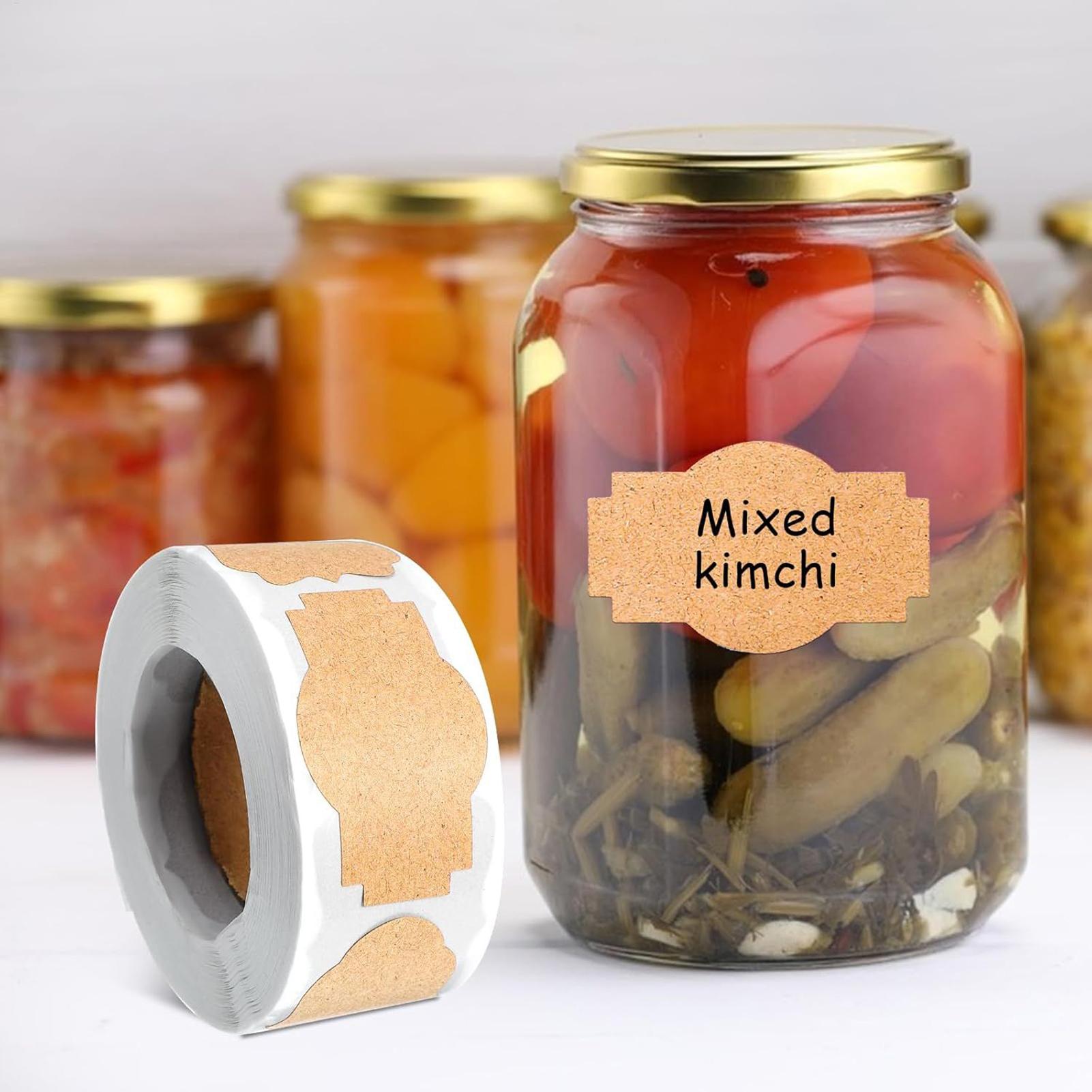 Food Storage Jar Labels - 300 adet kavanoz etiketleri çıkartmalar yazılabilir