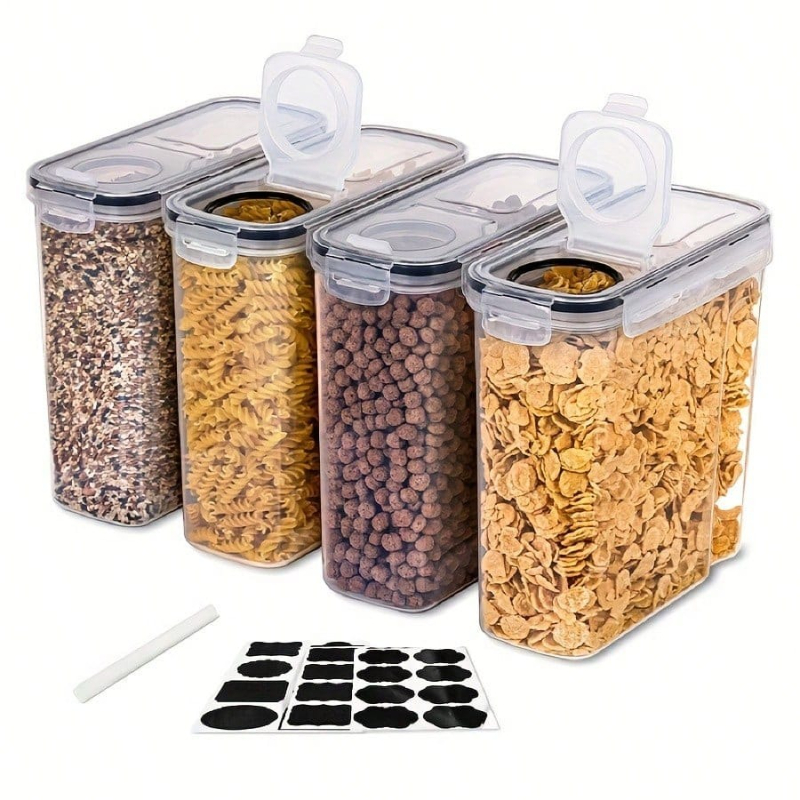 Food Storage Pantry - 4'lü Paket Hava Geçirmez Mısır Gevreği