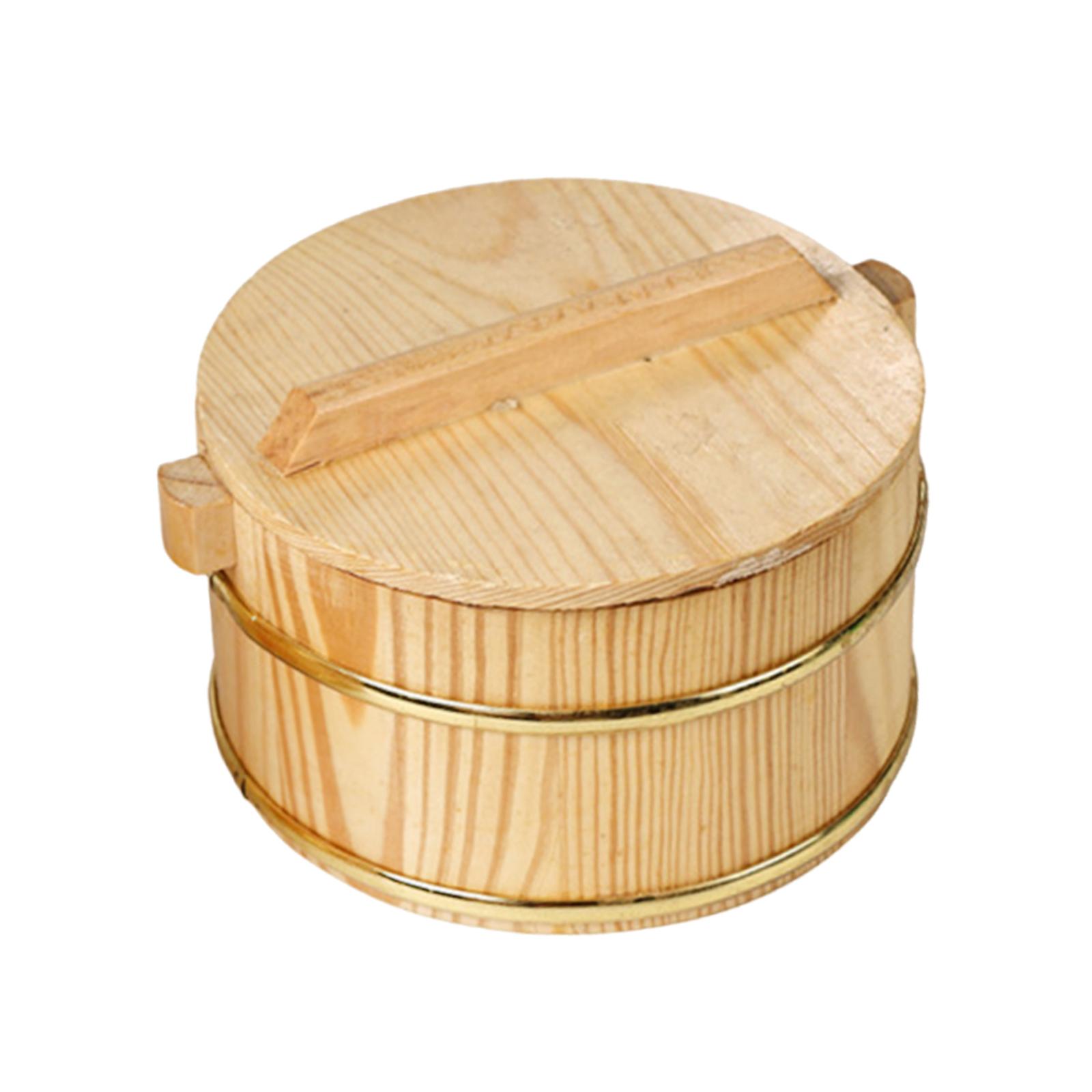 Food Storage In Restaurant - Ahşap buharlı pirinç kovası yemek tabağı