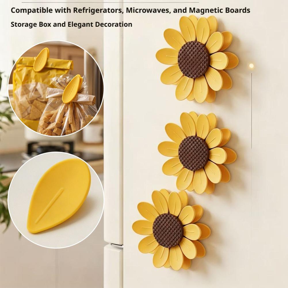 Food Storage Notes - 10 Adet Sevimli Ayçiçeği Desenli Manyetik