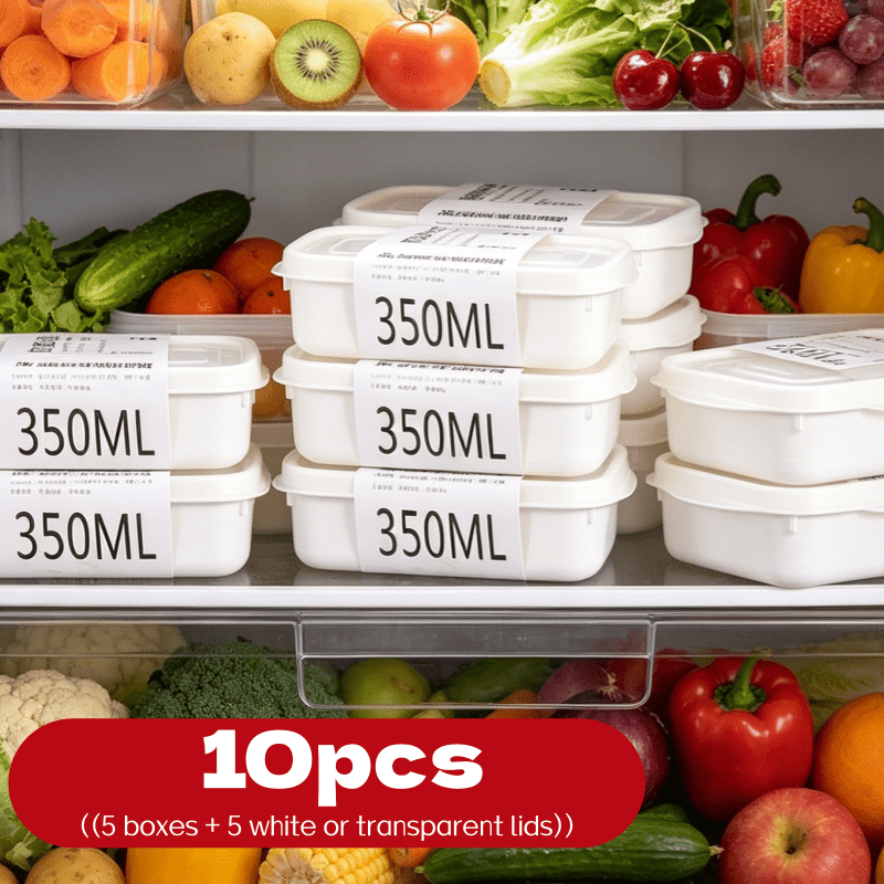 Food Storage Freezer - 10 Adet Yeniden Kullanılabilir İstiflenebilir Gıda