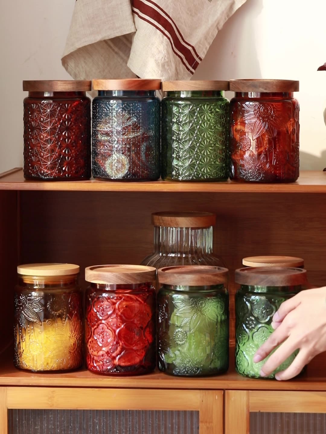Food Storage Pantry - Vintage cam mutfak depolama kavanoz mutfak