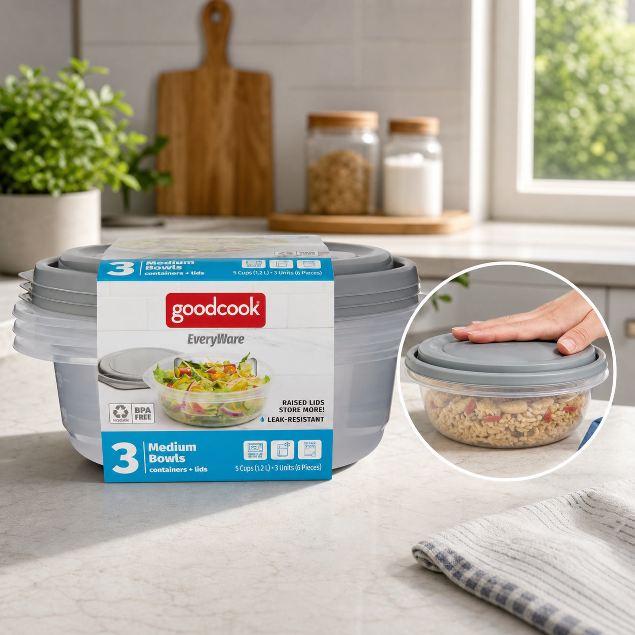 6 adet Yuvarlak 5 Bölmeli Kapa - Food Storage Pantry incelemesi ve fiyatı