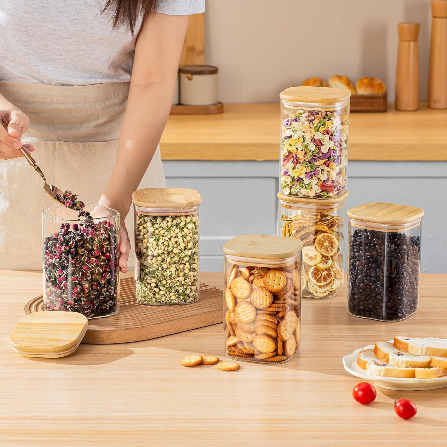6'lı Paket Cam Gıda Saklama Ka - Food Storage Pantry incelemesi ve fiyatı