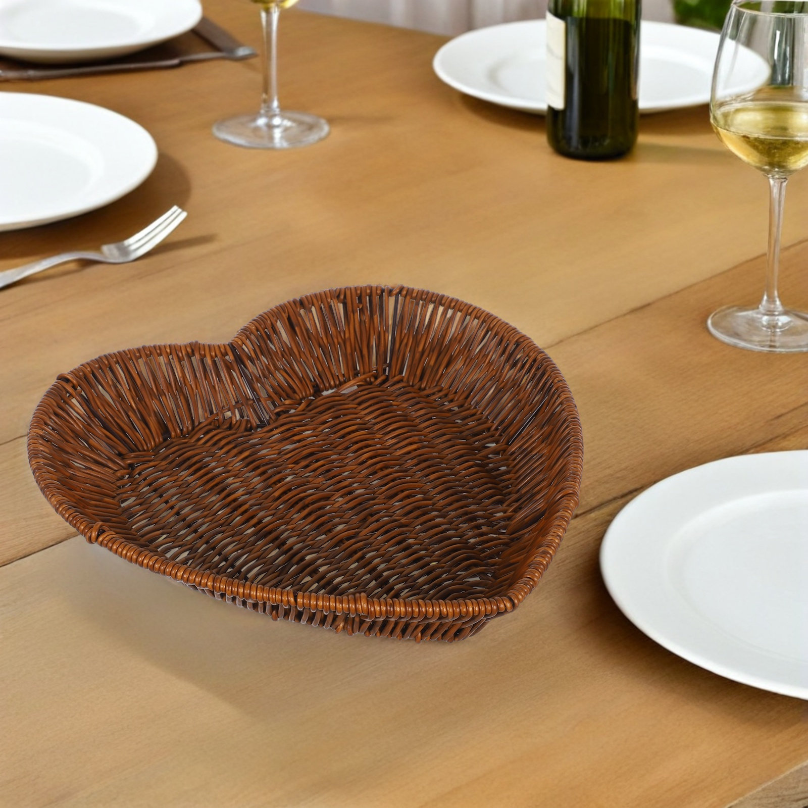 2 adet Kalp Şeklinde Rattan Se - Food Storage Vegetables incelemesi ve fiyatı