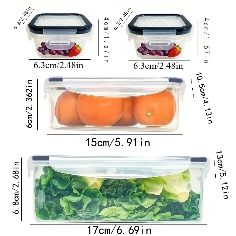8 Parça Set, 4 Kap ve 4 Kapak  - Food Storage Vegetables incelemesi ve fiyatı