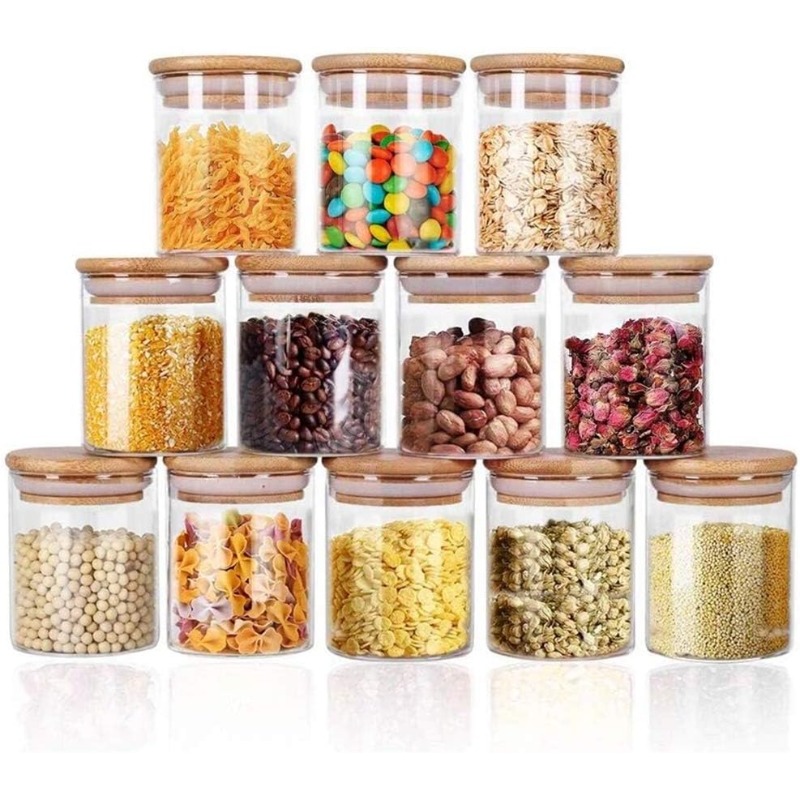 12'li Cam Kavanoz Seti, Bambu  - Food Storage Jar Labels incelemesi ve fiyatı