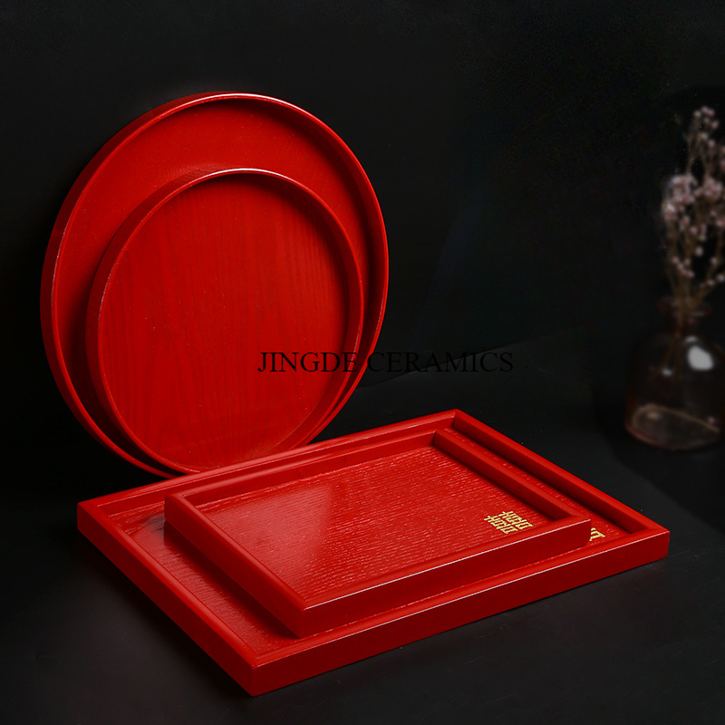 1 adet Ahşap Kırmızı Tepsi Düğ - Food Storage Room incelemesi ve fiyatı