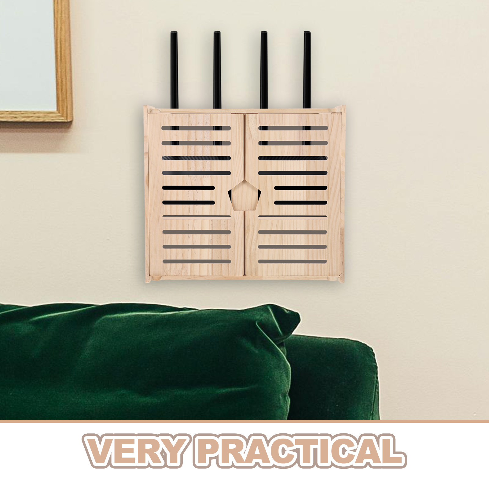Doğal Ahşap Router Saklama Dol - Food Storage Organizer incelemesi ve fiyatı